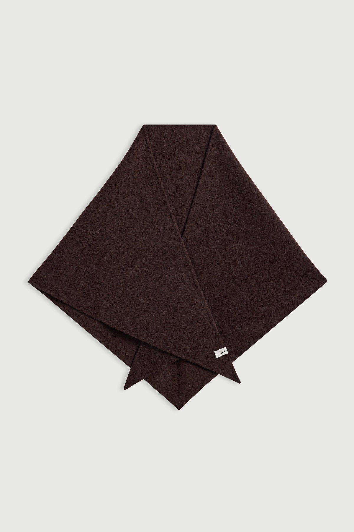 Foulard triangle en laine double face