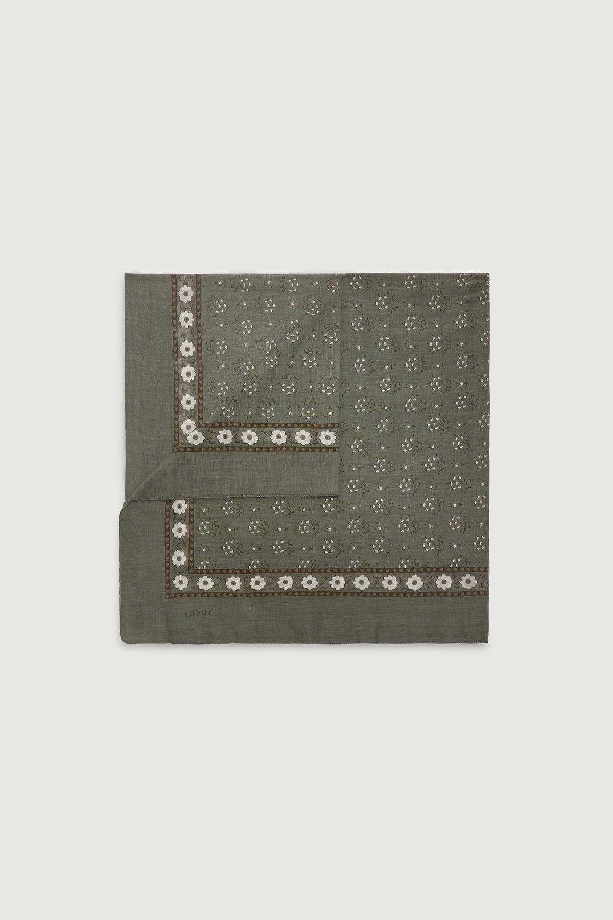 Foulard imprimé en voile de coton