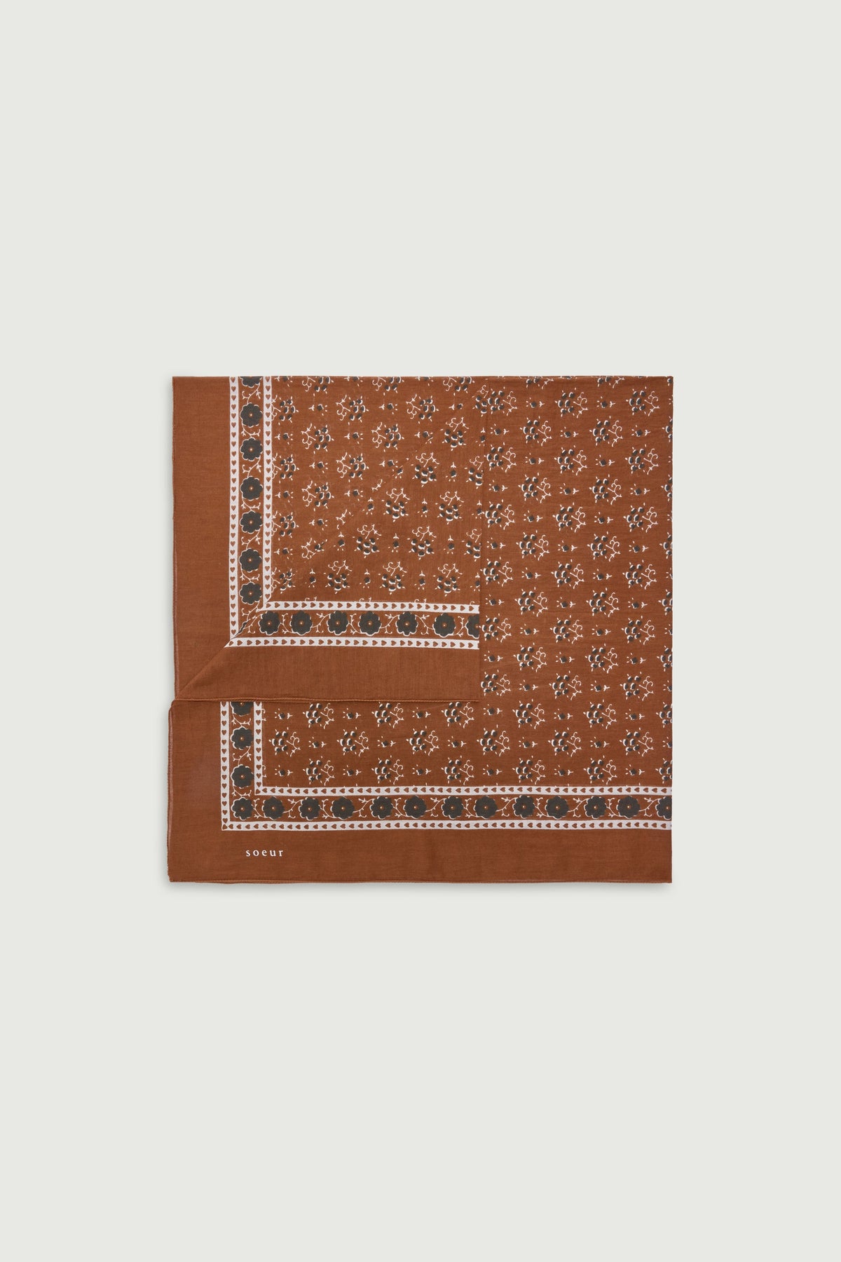 Foulard imprimé en voile de coton