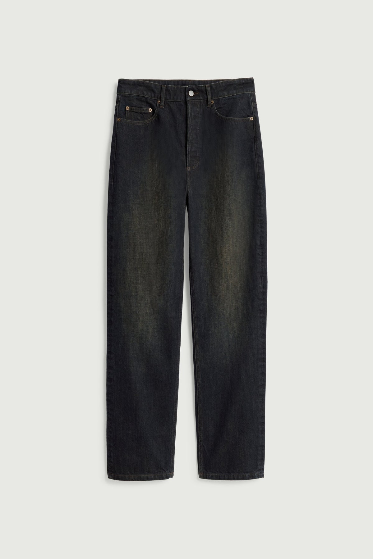 Jean étroit en denim délavé
