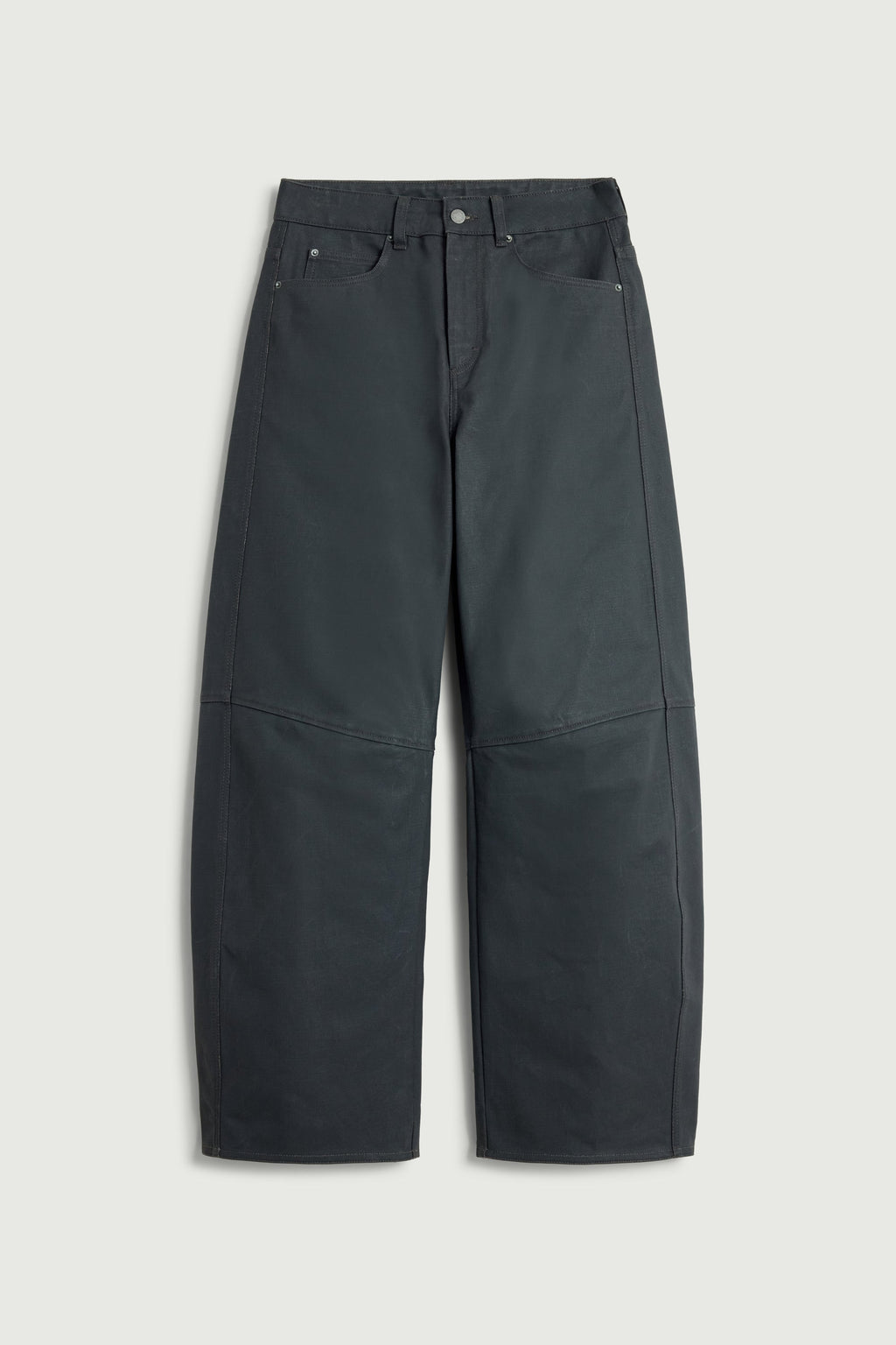 Jean barrel en toile enduite