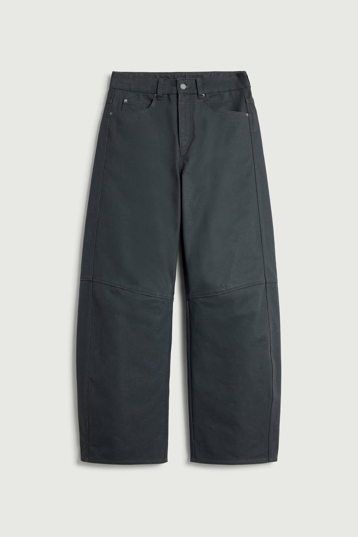 Jean barrel en toile enduite