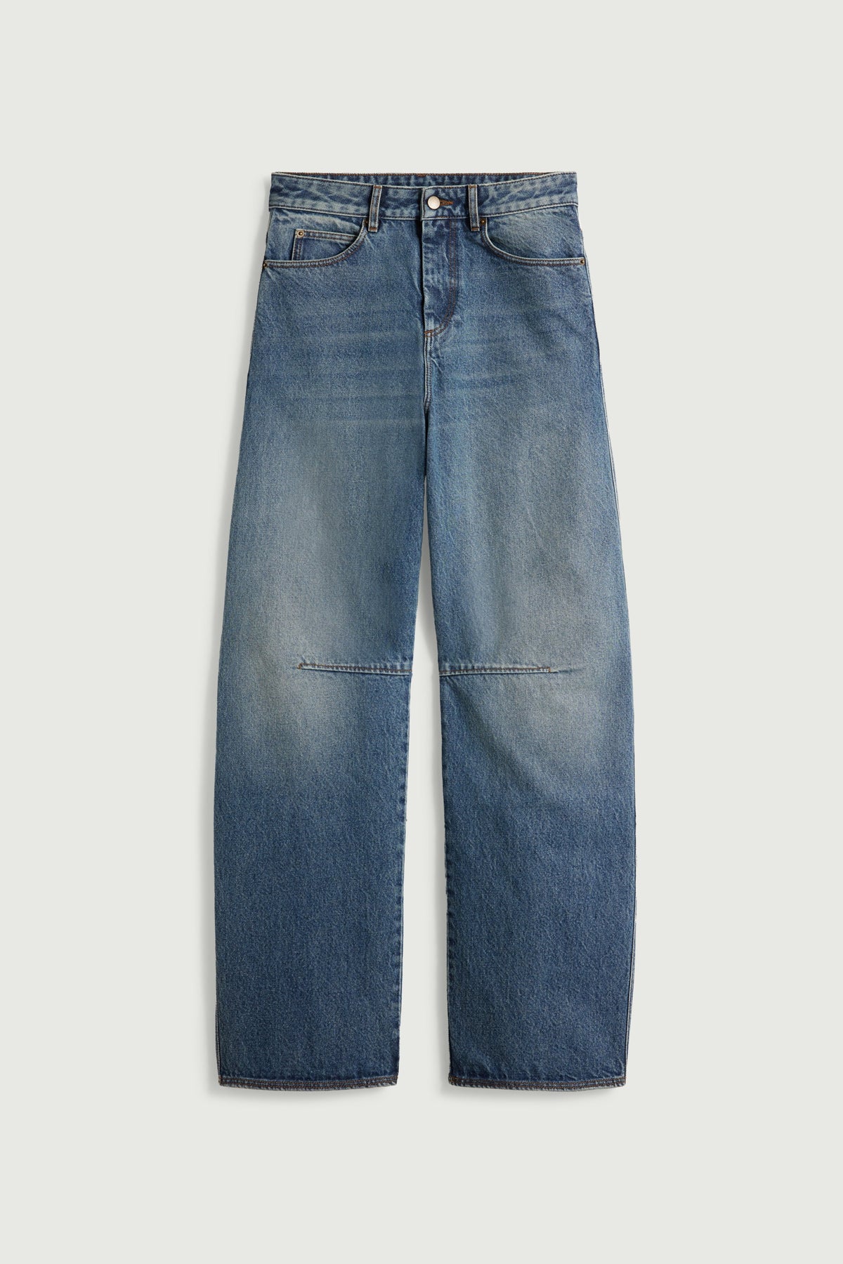 Jean coupe barrel en denim