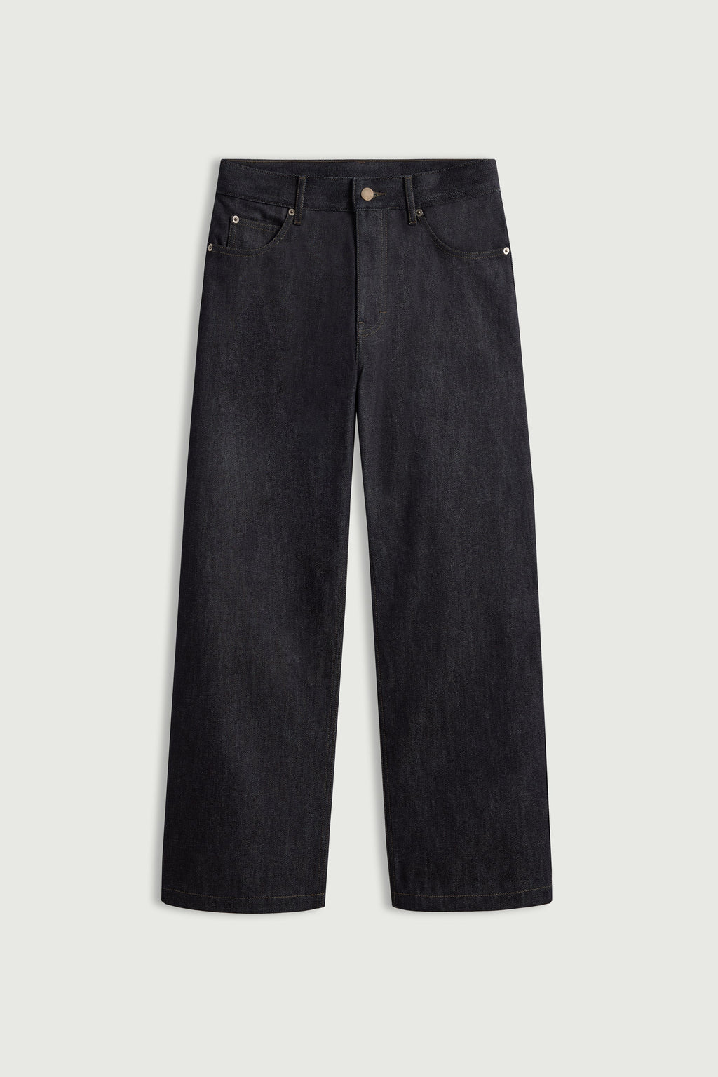 Jeans droit en toile brute