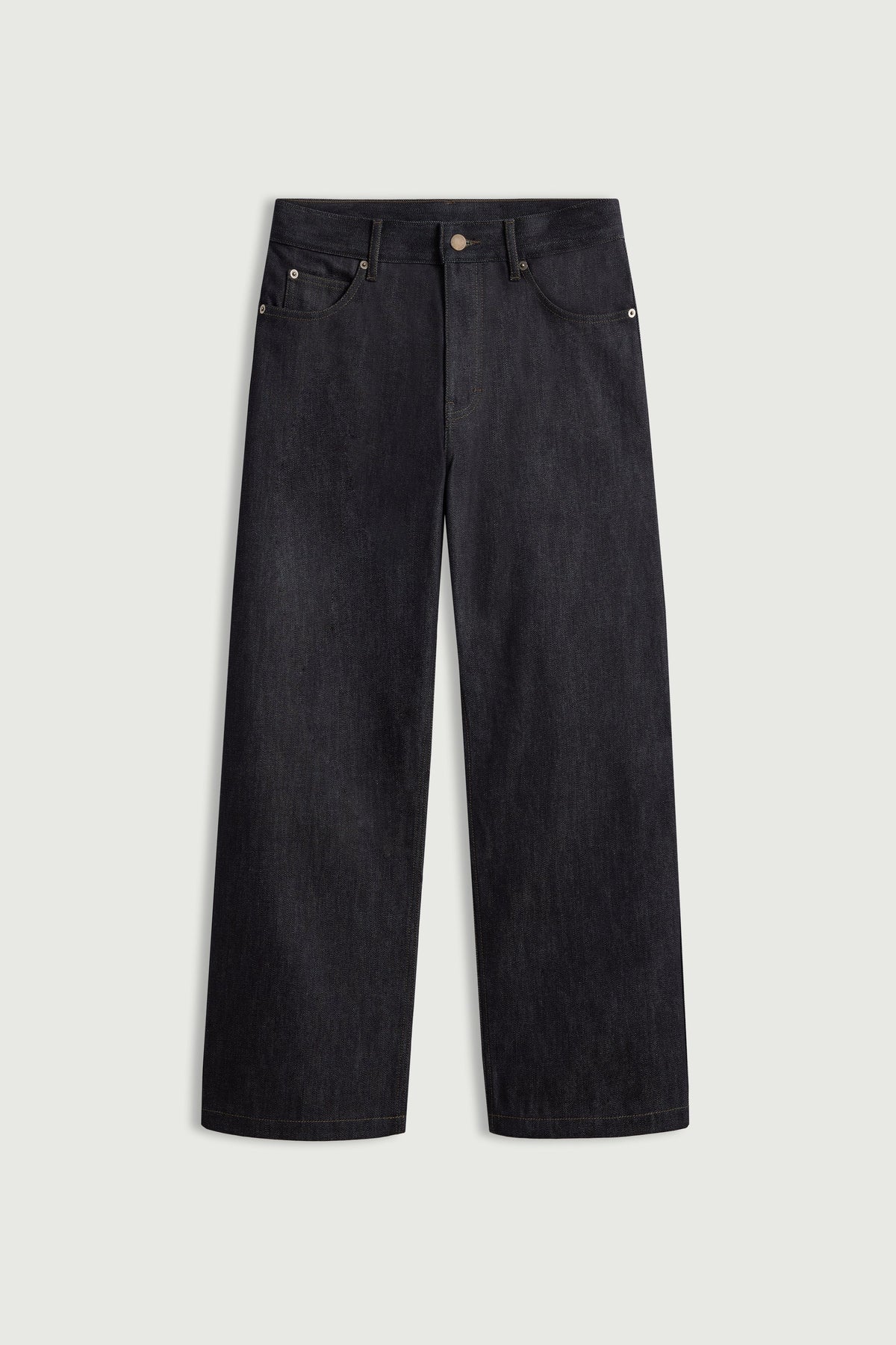 Jean droit en denim gaufré