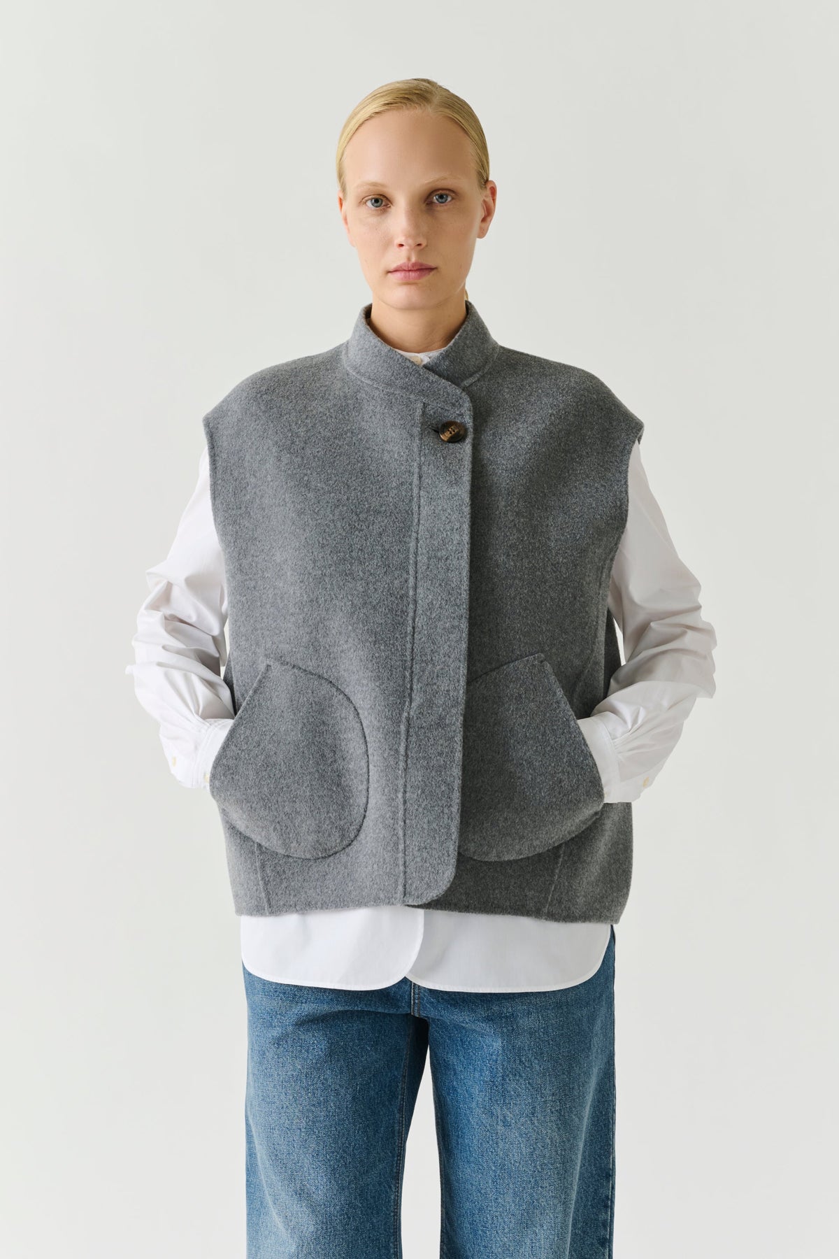 Blouson en laine double face