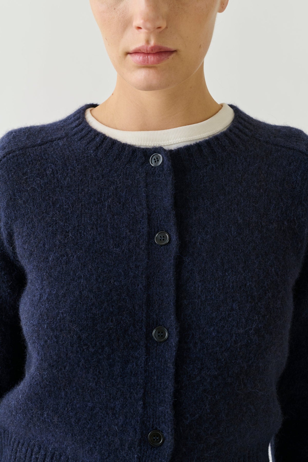 Cardigan en alpaga et laine mélangée