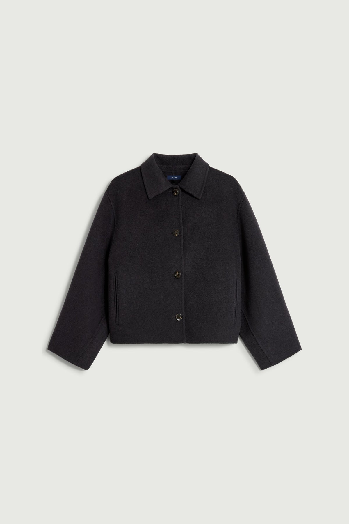 Veste boxy en laine double face