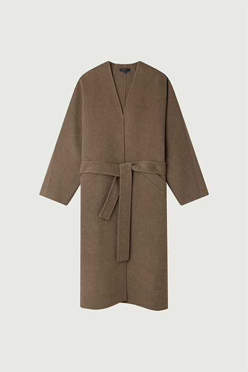 Manteau oversize en laine double face