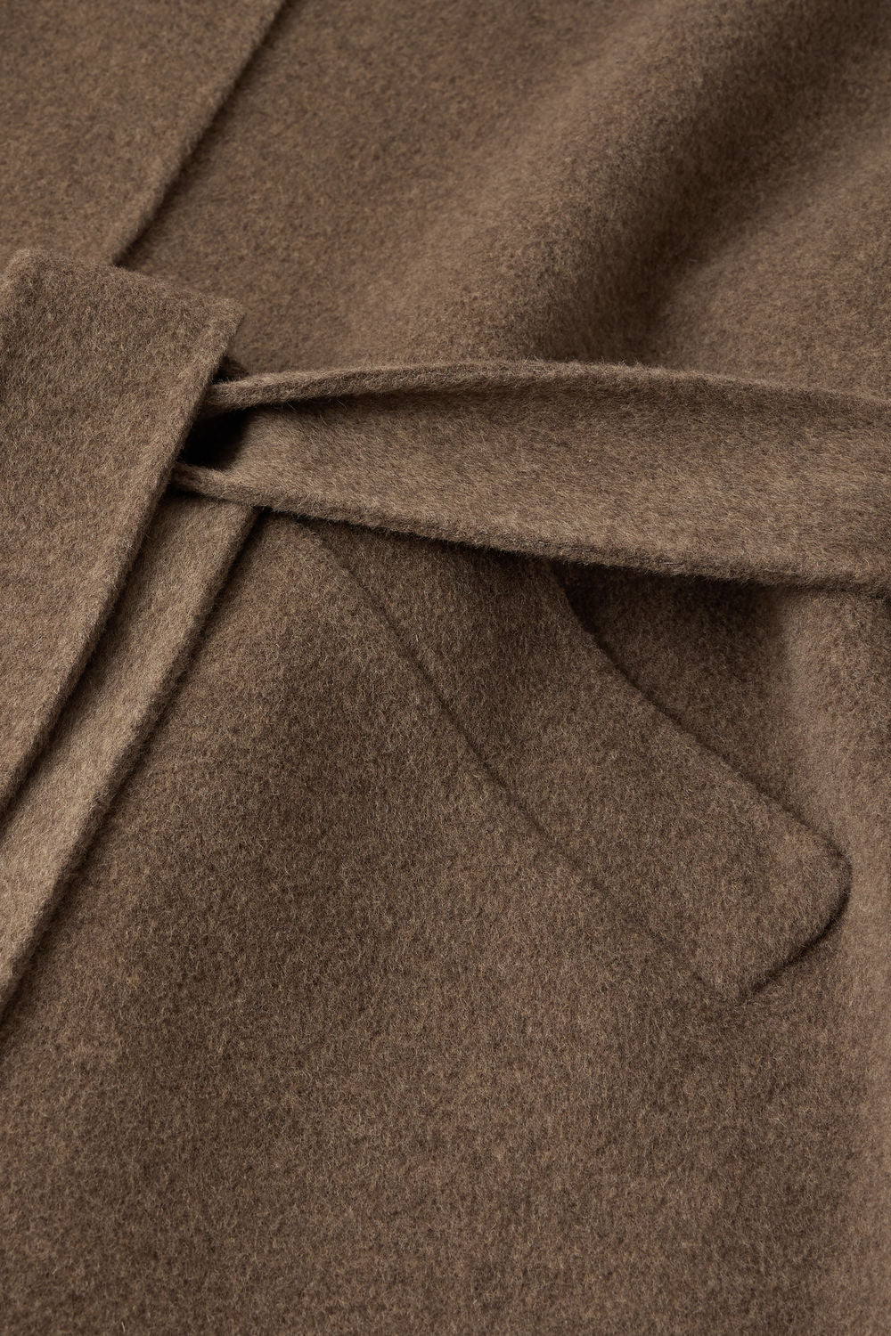 Manteau oversize sans col en laine double face