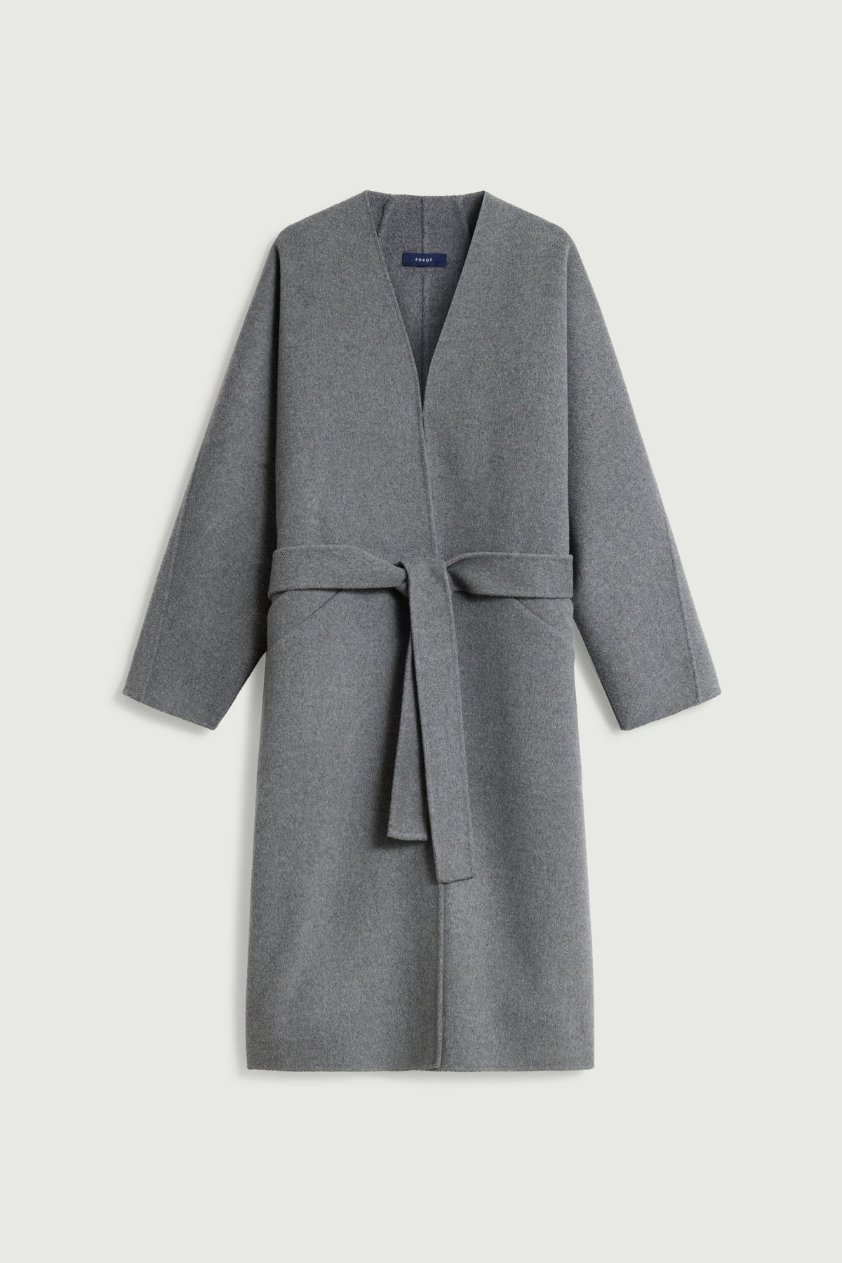 Manteau oversize en laine double face