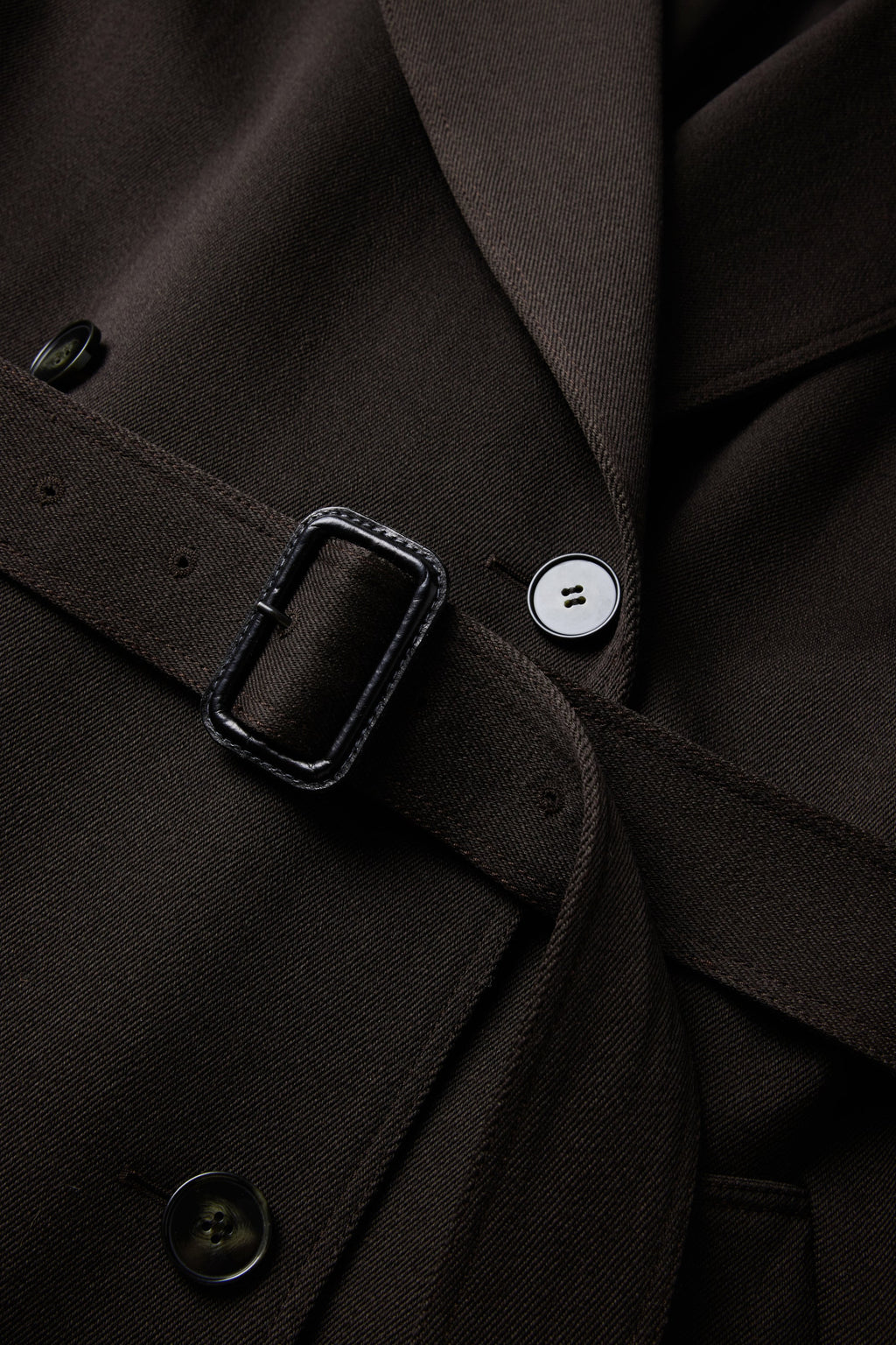 Trench oversize en gabardine de laine