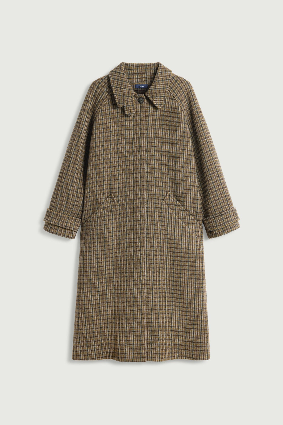 Manteau raglan en double tweed