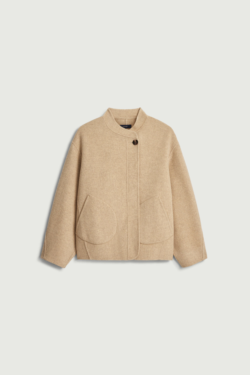 Veste boxy en laine double face