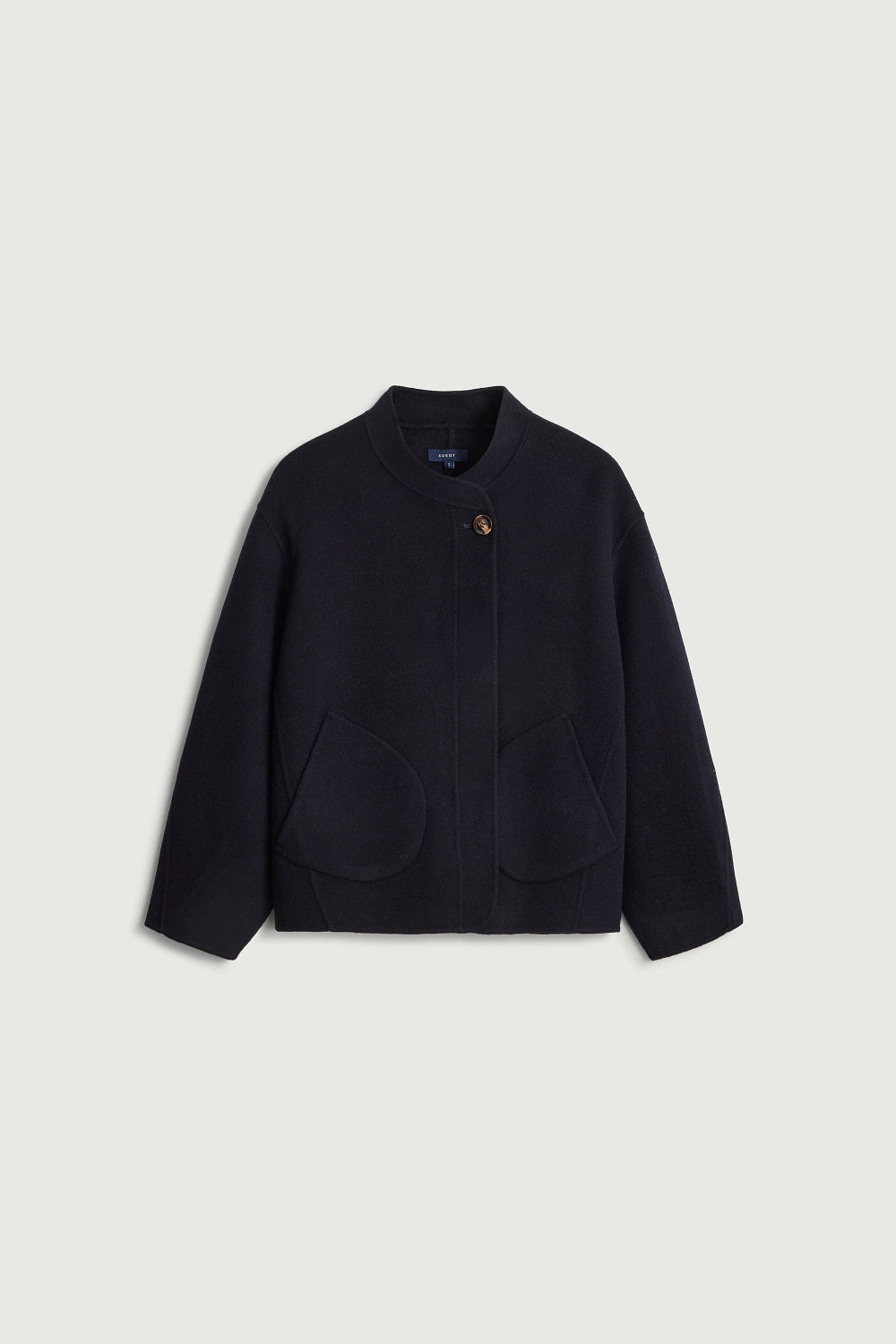 Veste boxy en cachemire double face