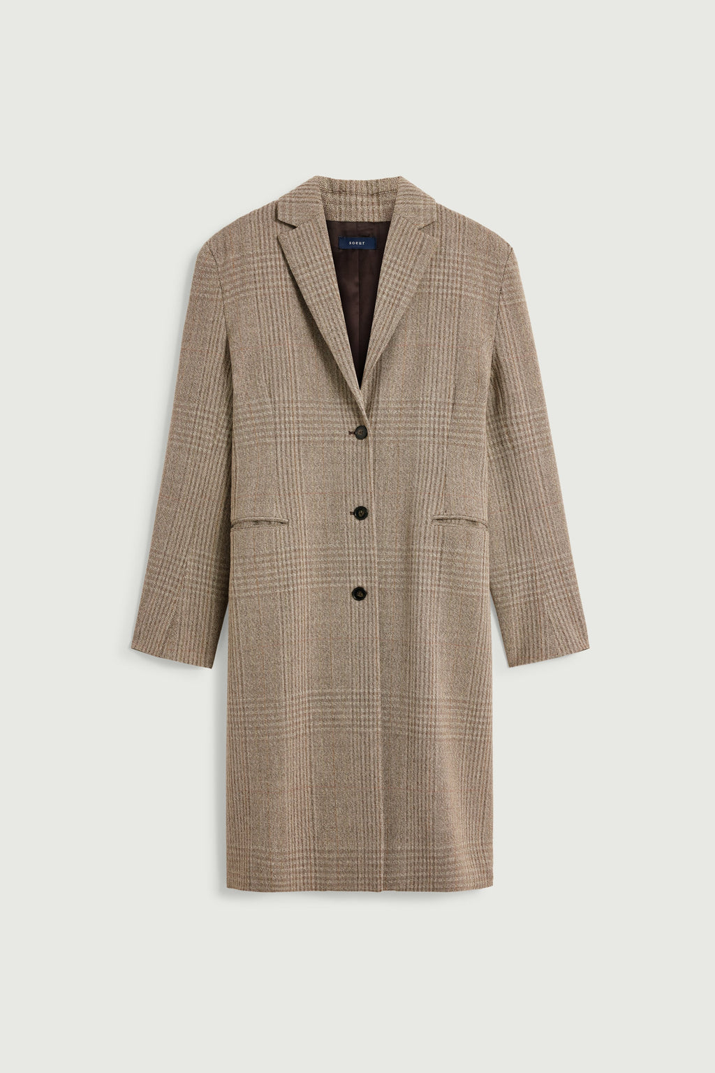 Manteau à épaules structurées en laine moulinée