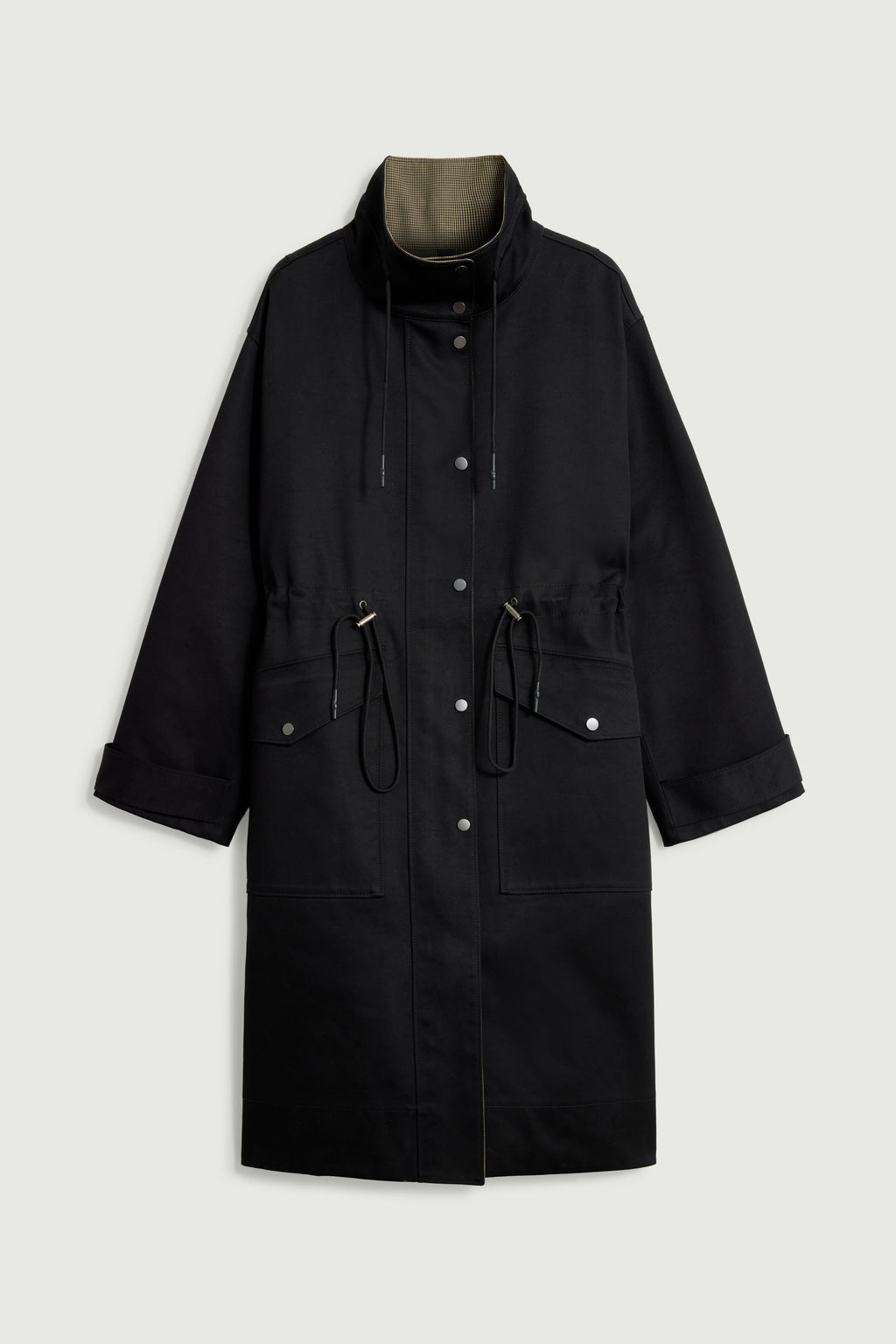 Parka réversible en satin de coton déperlant