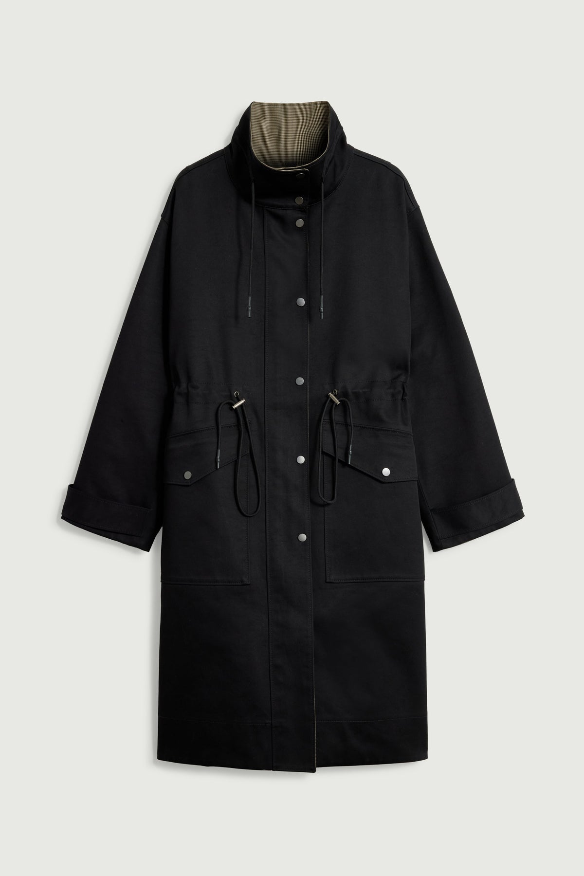 Parka réversible en satin de coton déperlant