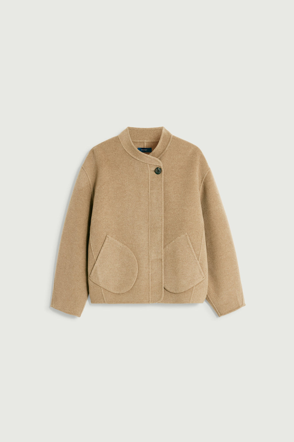 Veste boxy en laine double face