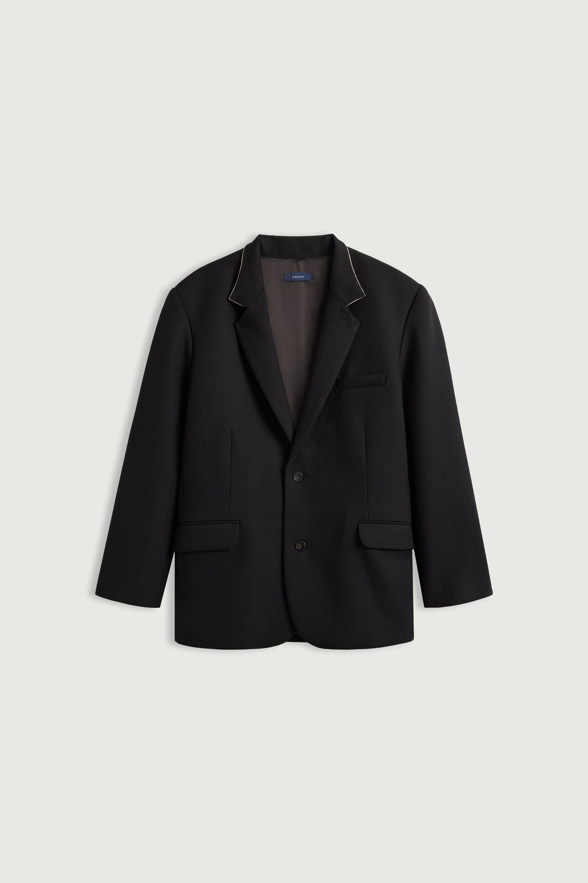 Veste oversize à col retourné beige