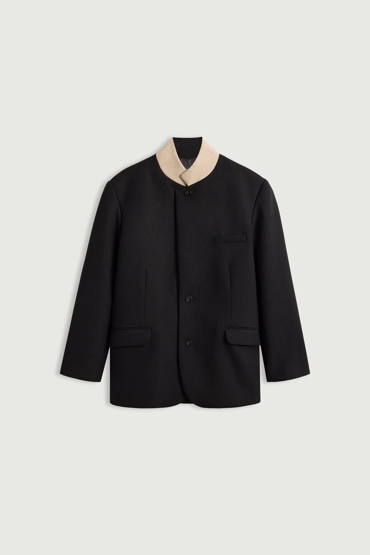 Veste oversize à col retourné beige