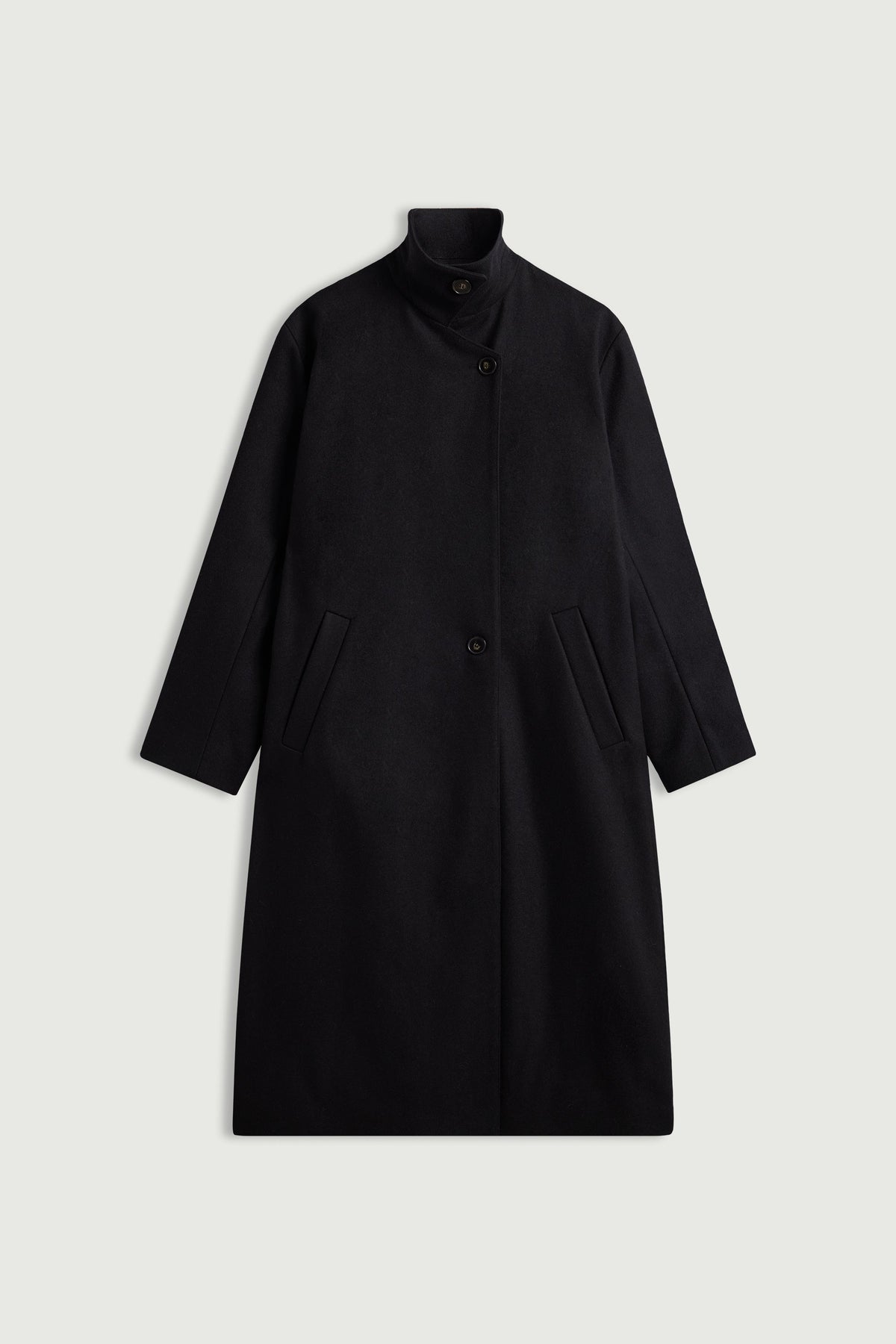 Manteau oversize en laine chinée
