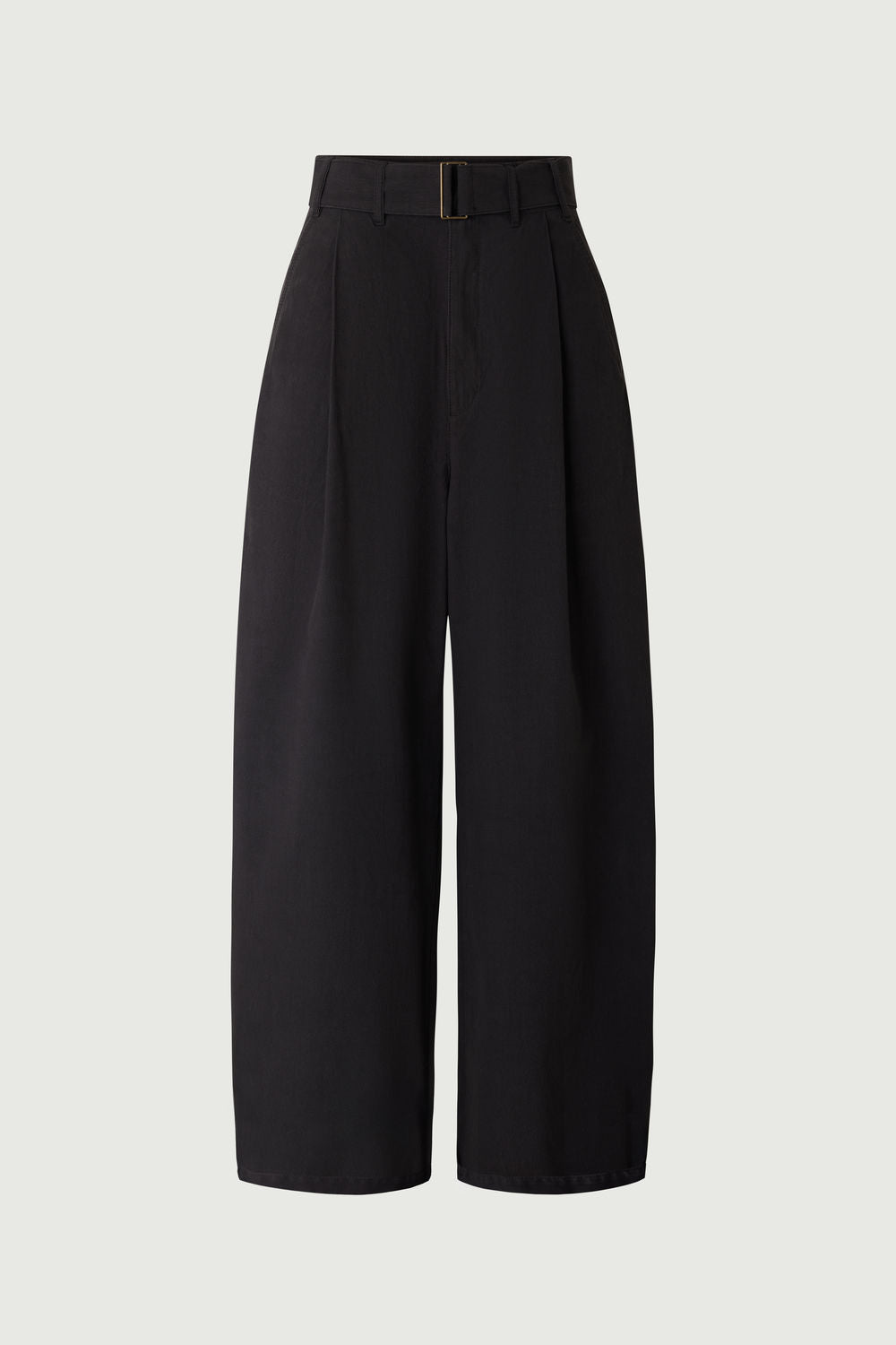 Pantalon à pinces en coton gaufré