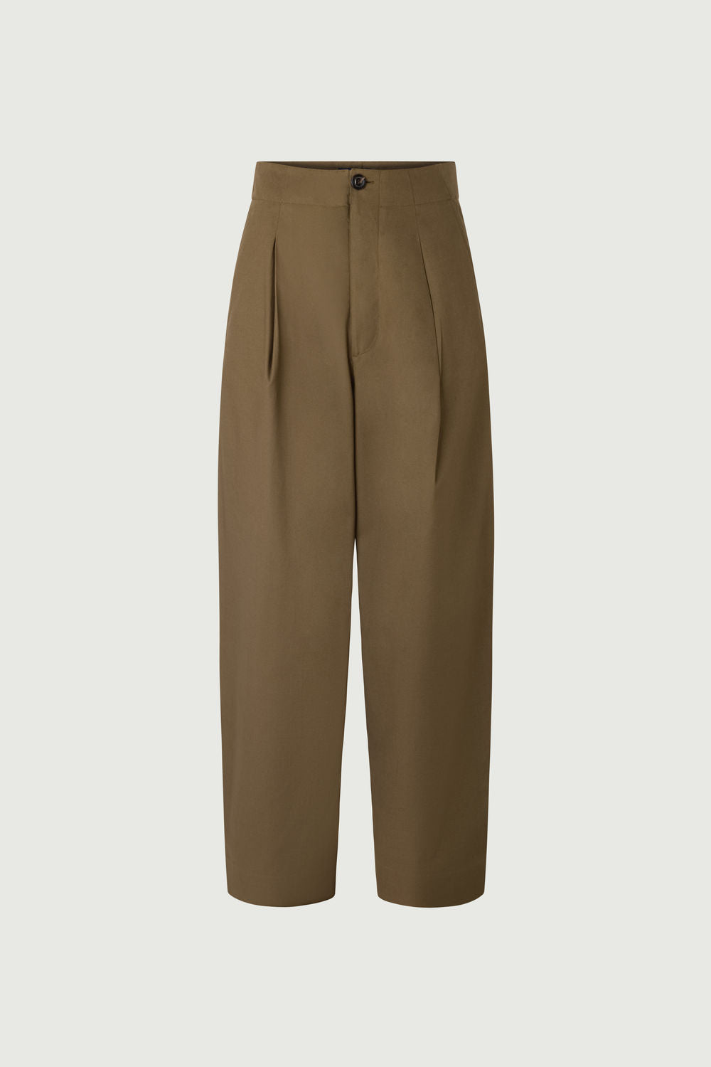 Pantalon rond en coton et lin