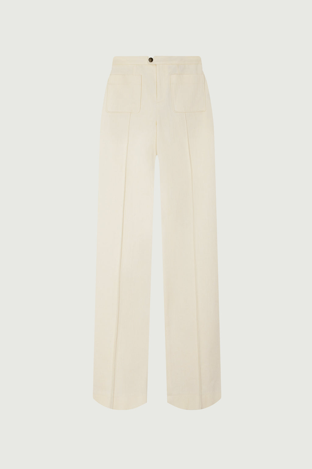 Pantalon droit légèrement évasé en laine