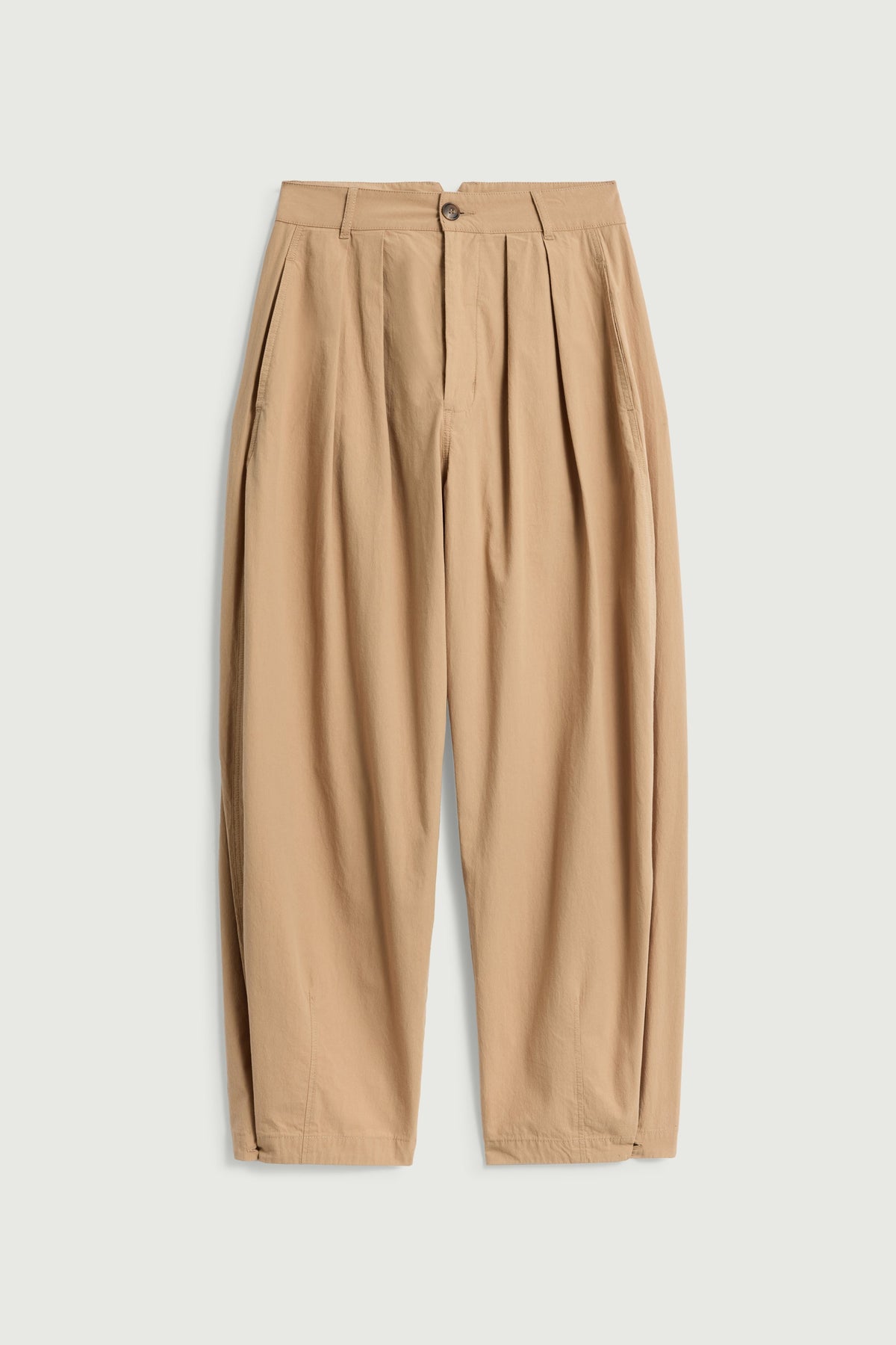 Pantalon à pinces et martingale en coton léger