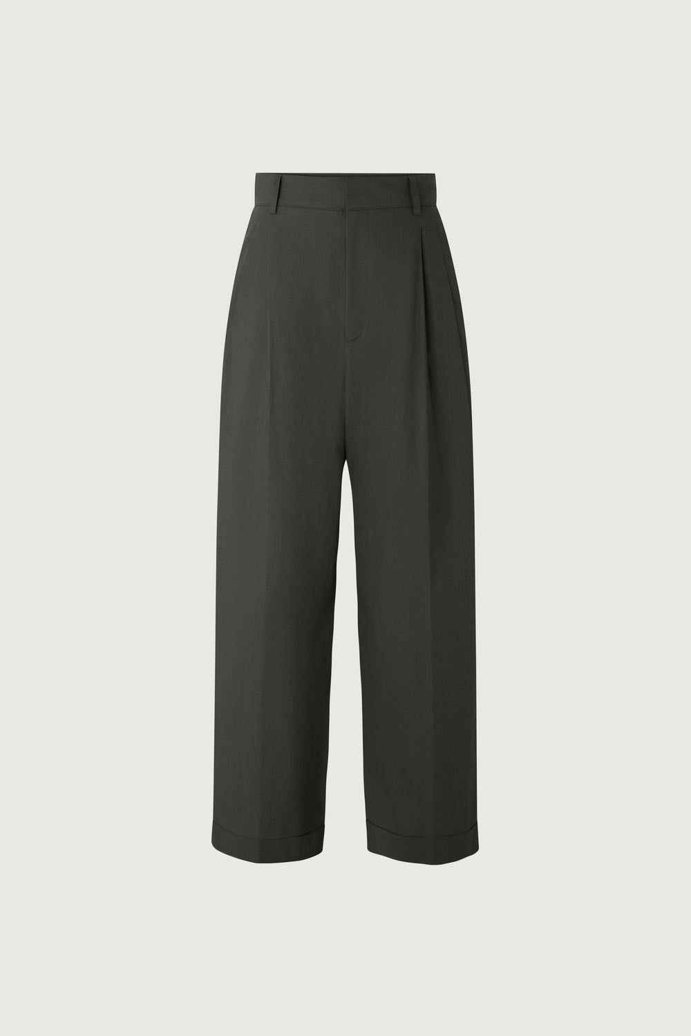 Pantalon à pinces en popeline
