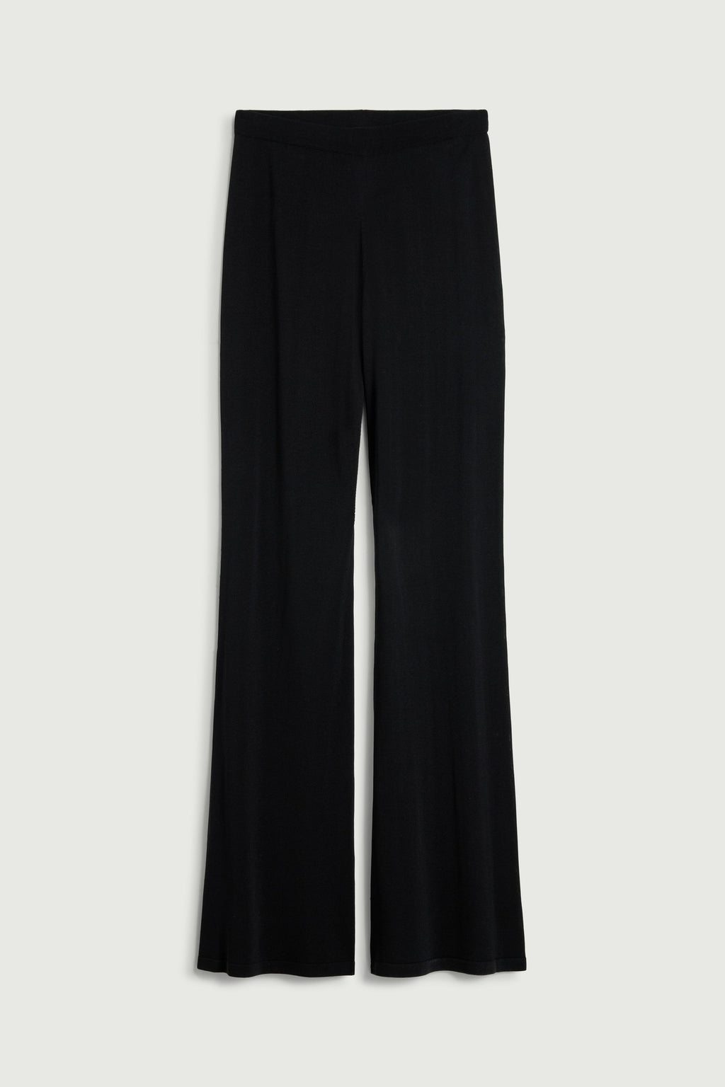 Pantalon flare en maille de soie