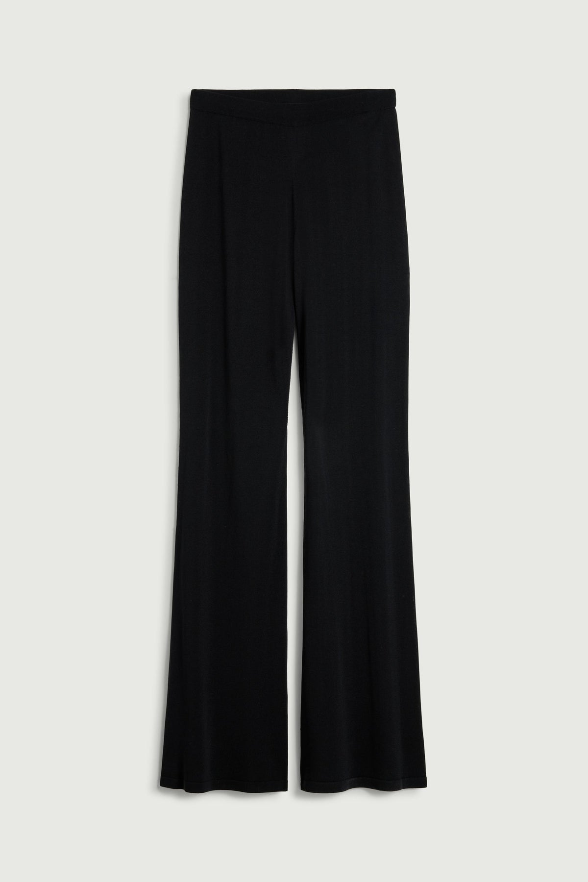 Pantalon flare en maille de soie