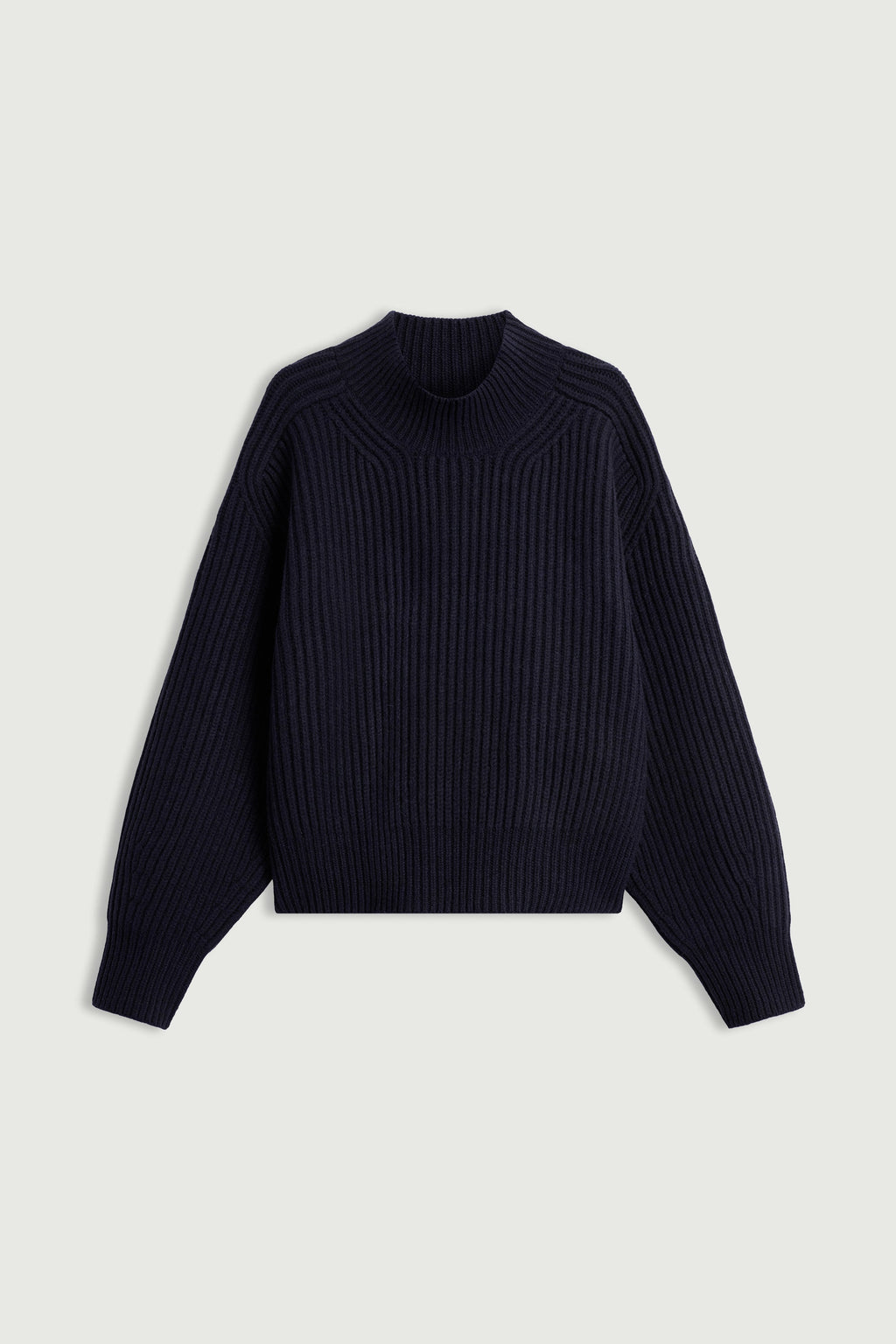 Pull oversize en côtes anglaises