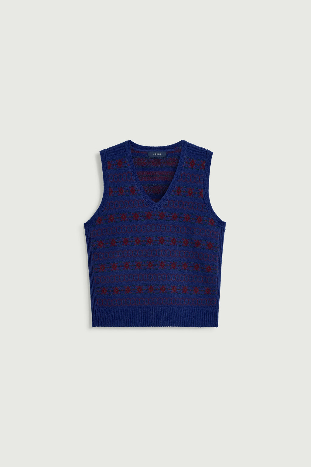 Débardeur jacquard à col V