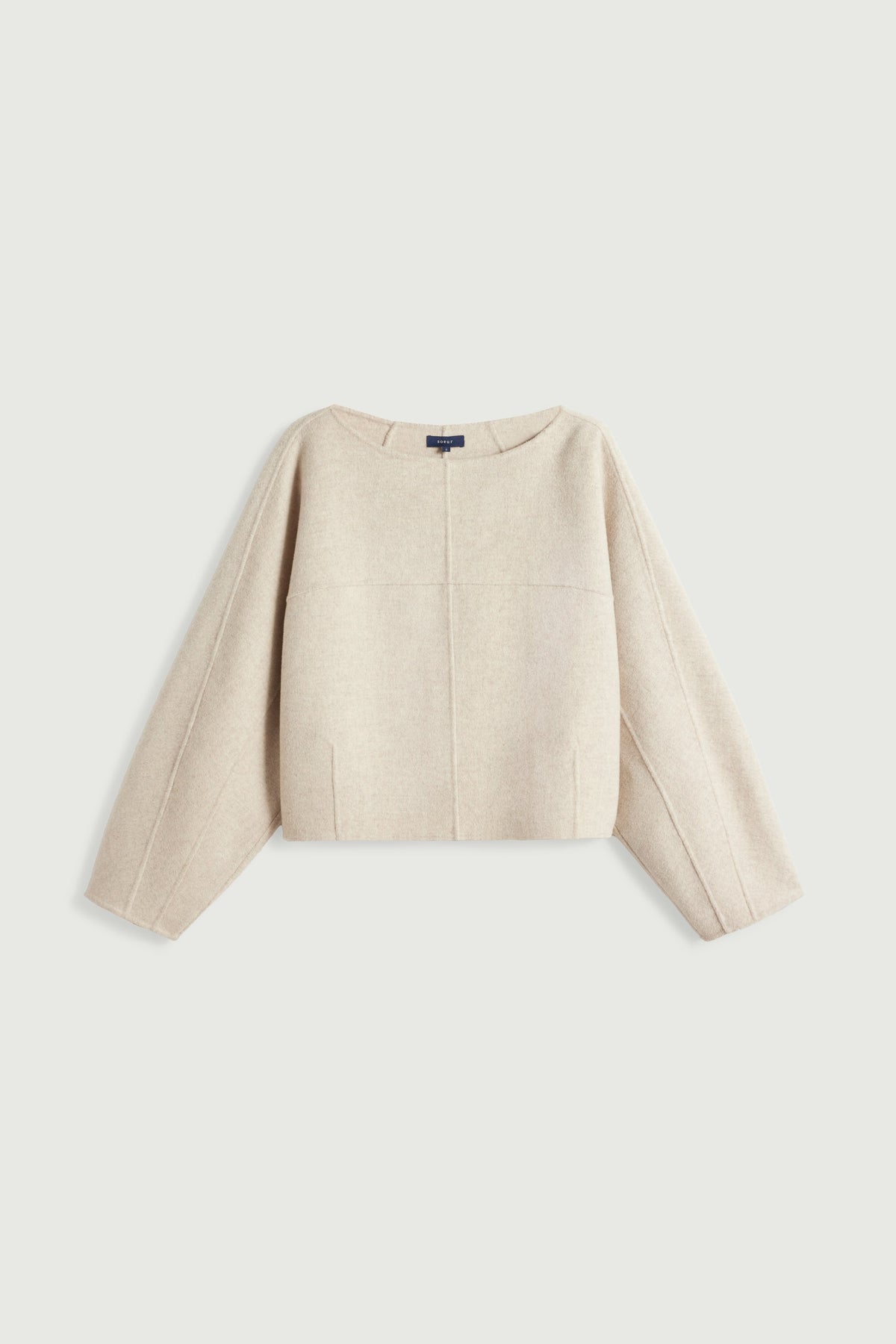 Haut boxy en laine double face