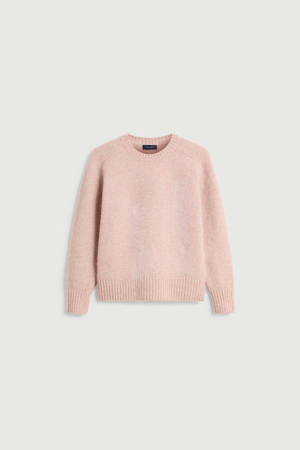 Pull col rond en alpaga et laine mélangée