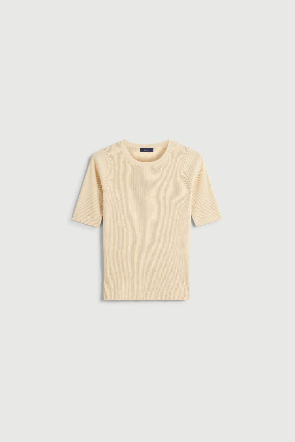 Tee-shirt à côtes en maille de soie
