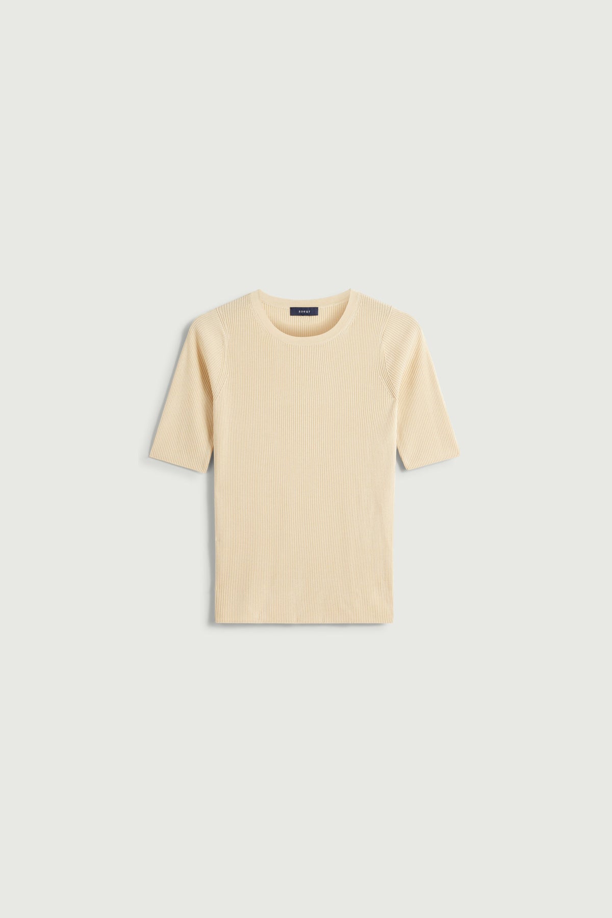 Tee-shirt à côtes en maille de soie