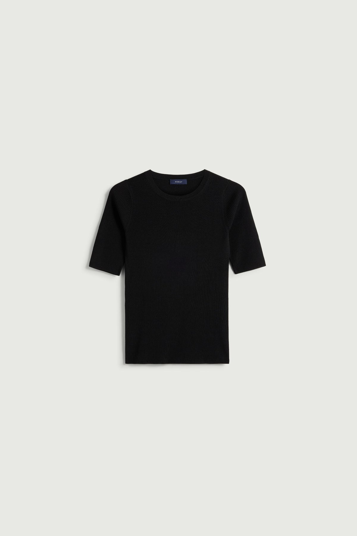 Tee-shirt à côtes en maille de soie