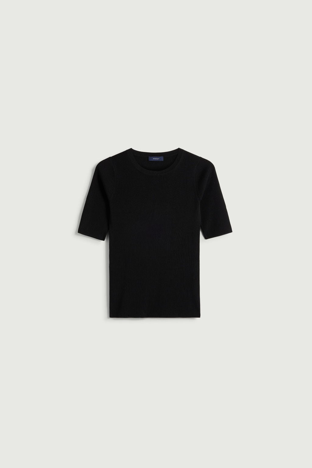 Tee-shirt à côtes en maille de soie