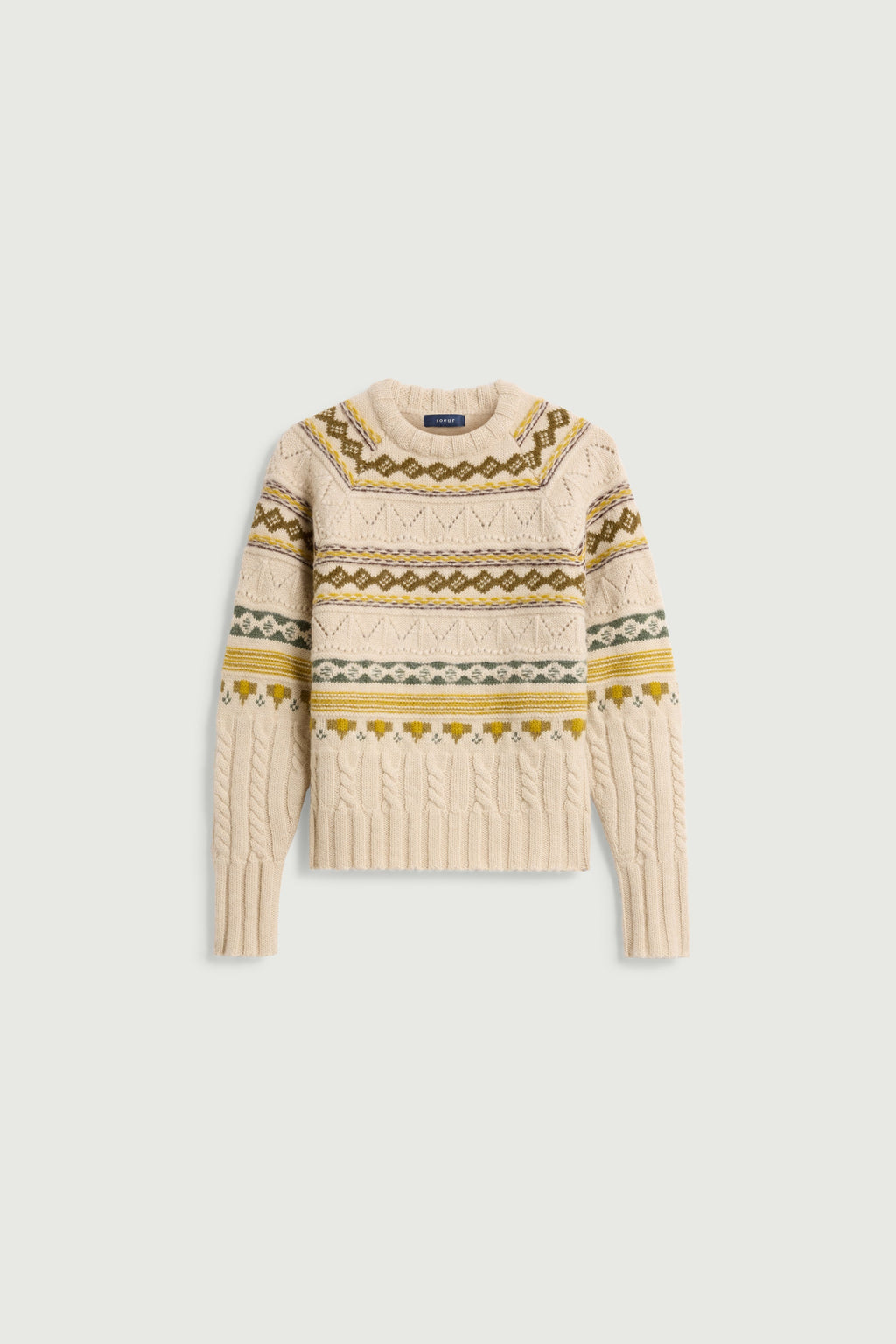 Pull jacquard épais