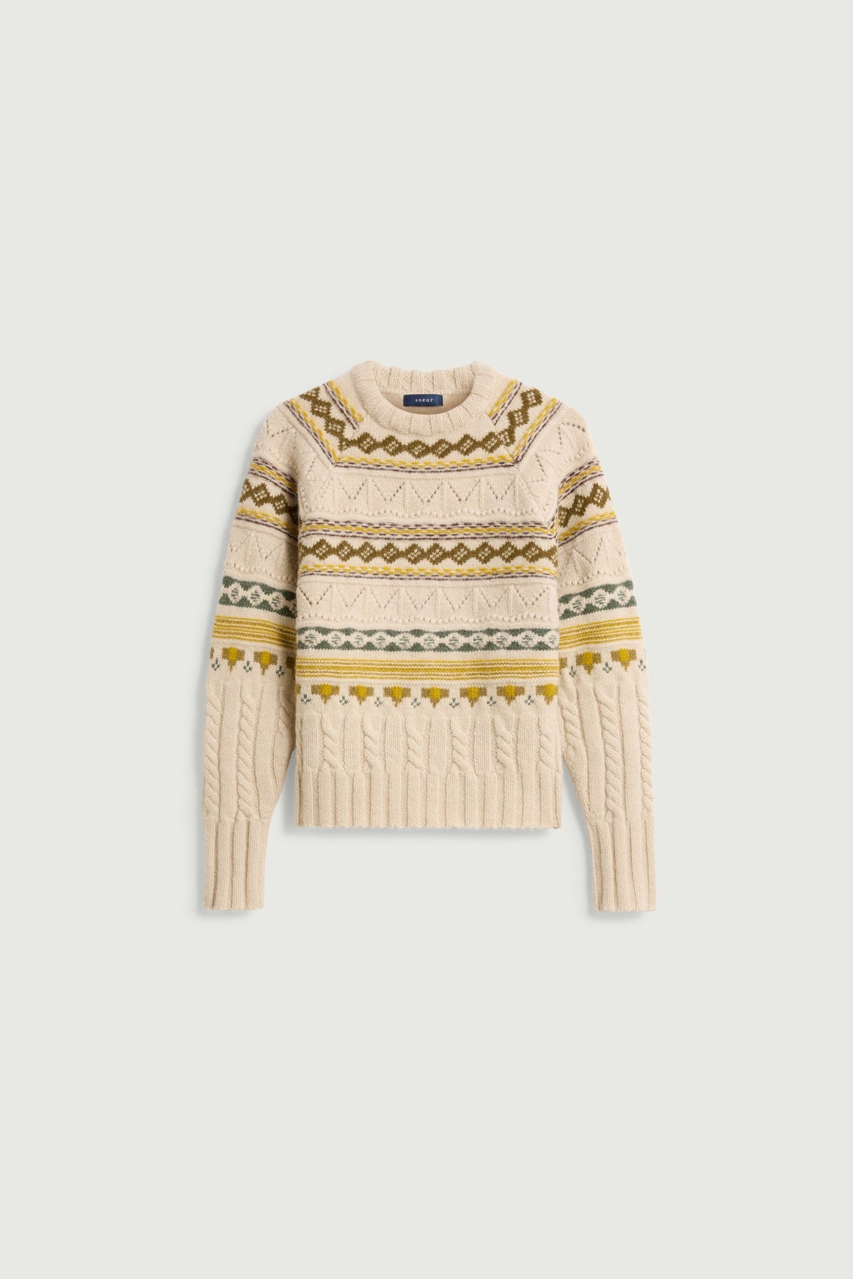 Pull jacquard épais