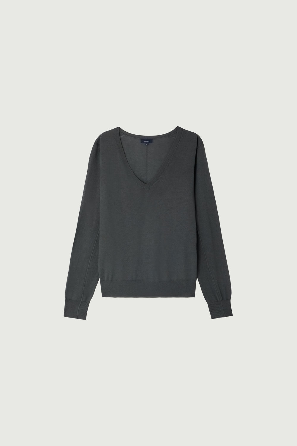 Pull col v en laine mérinos