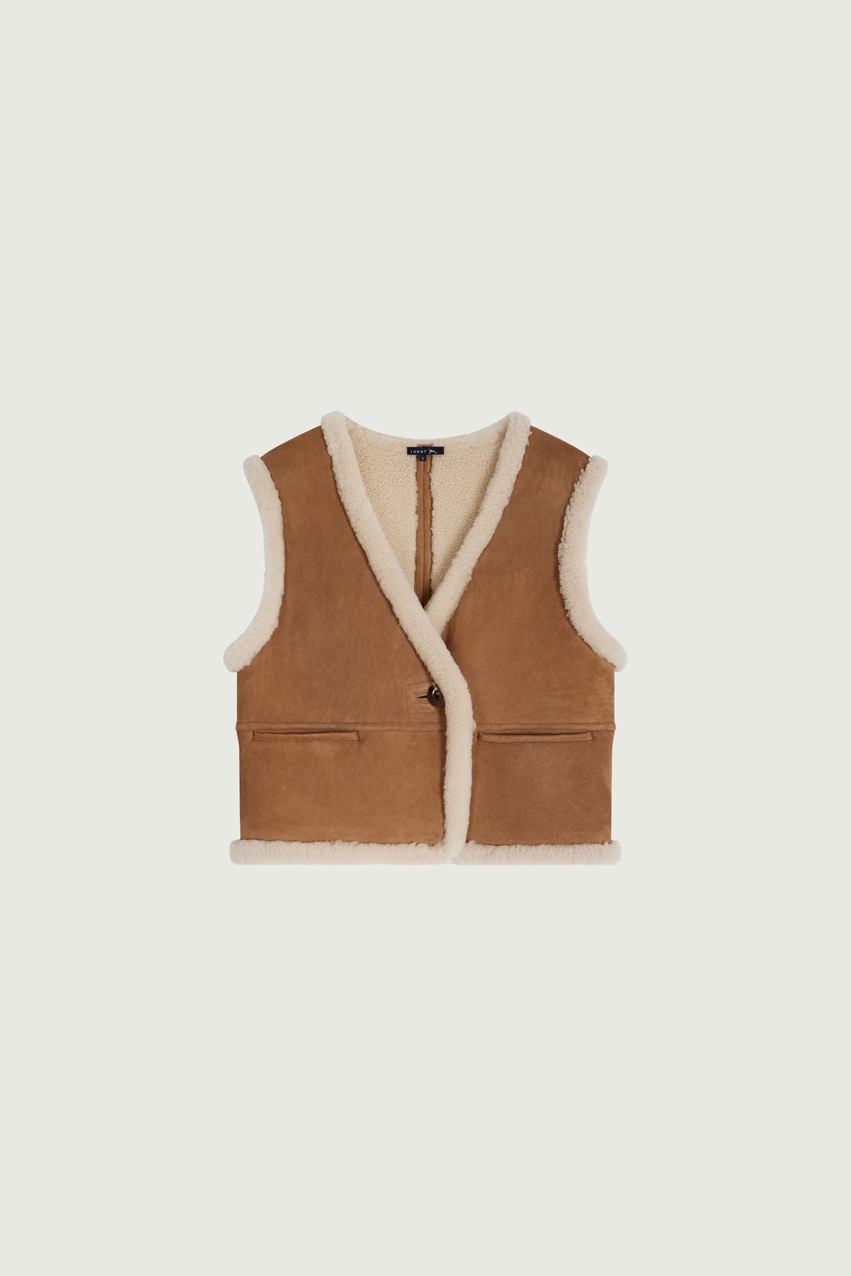 Blouson en peau lainée
