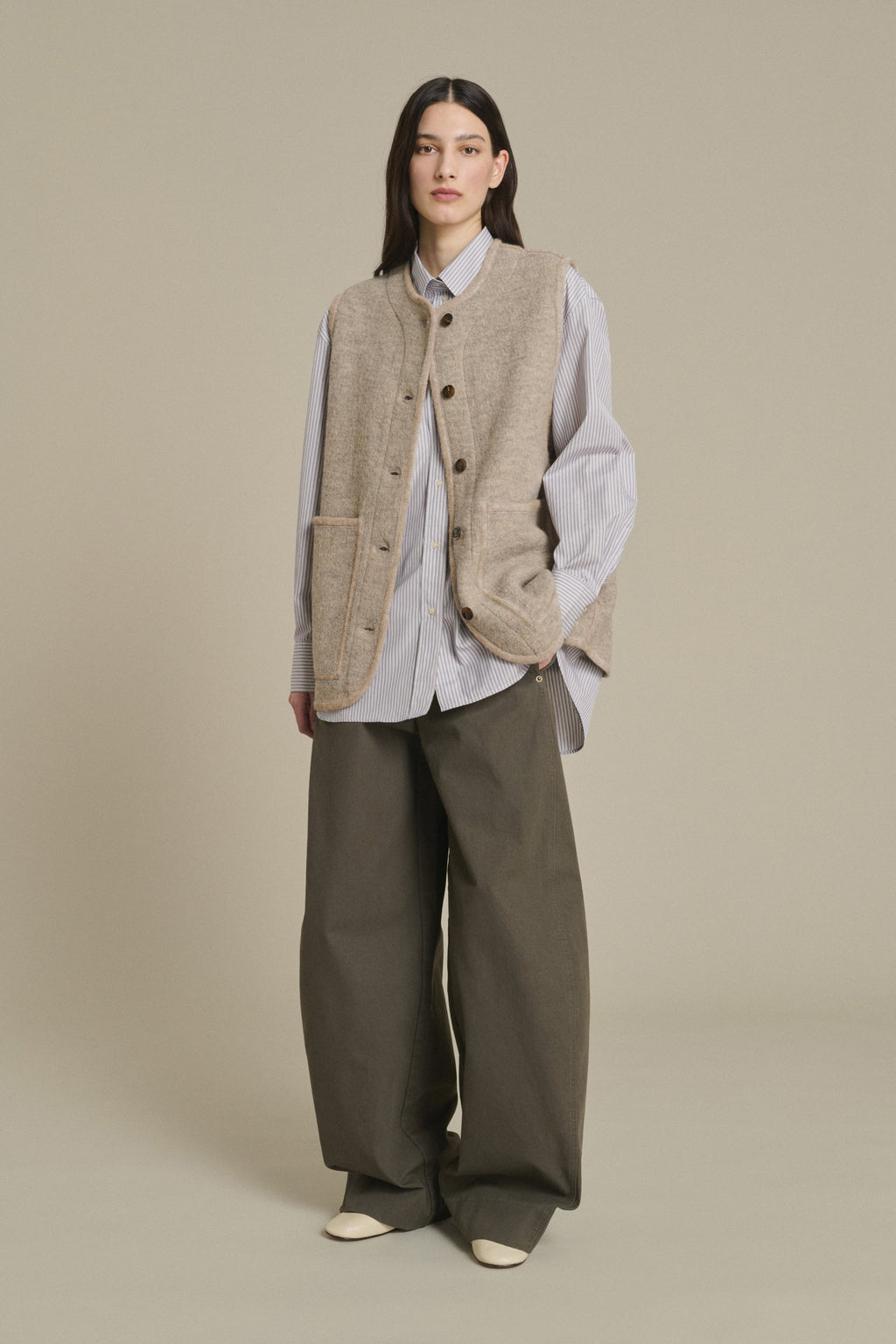 Veste en laine bouillie