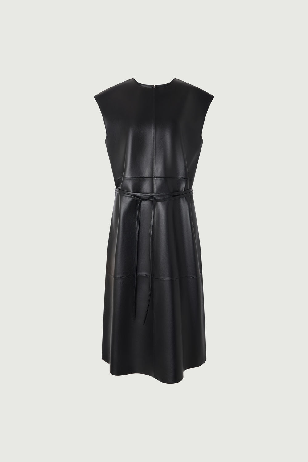 Robe sans manches en cuir