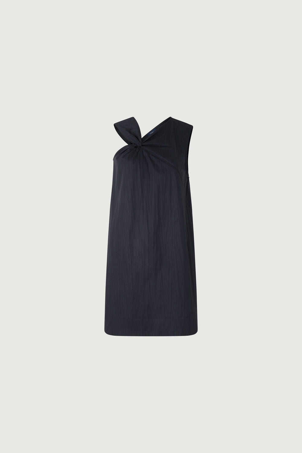 Robe courte en twill de coton plissé