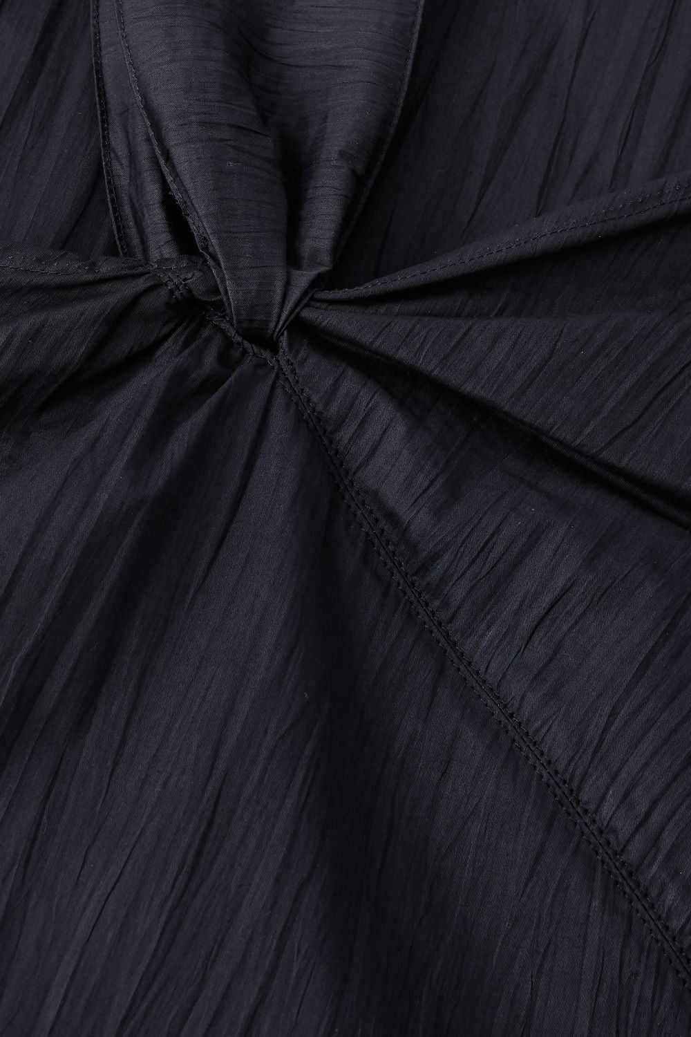 Robe courte en twill de coton plissé
