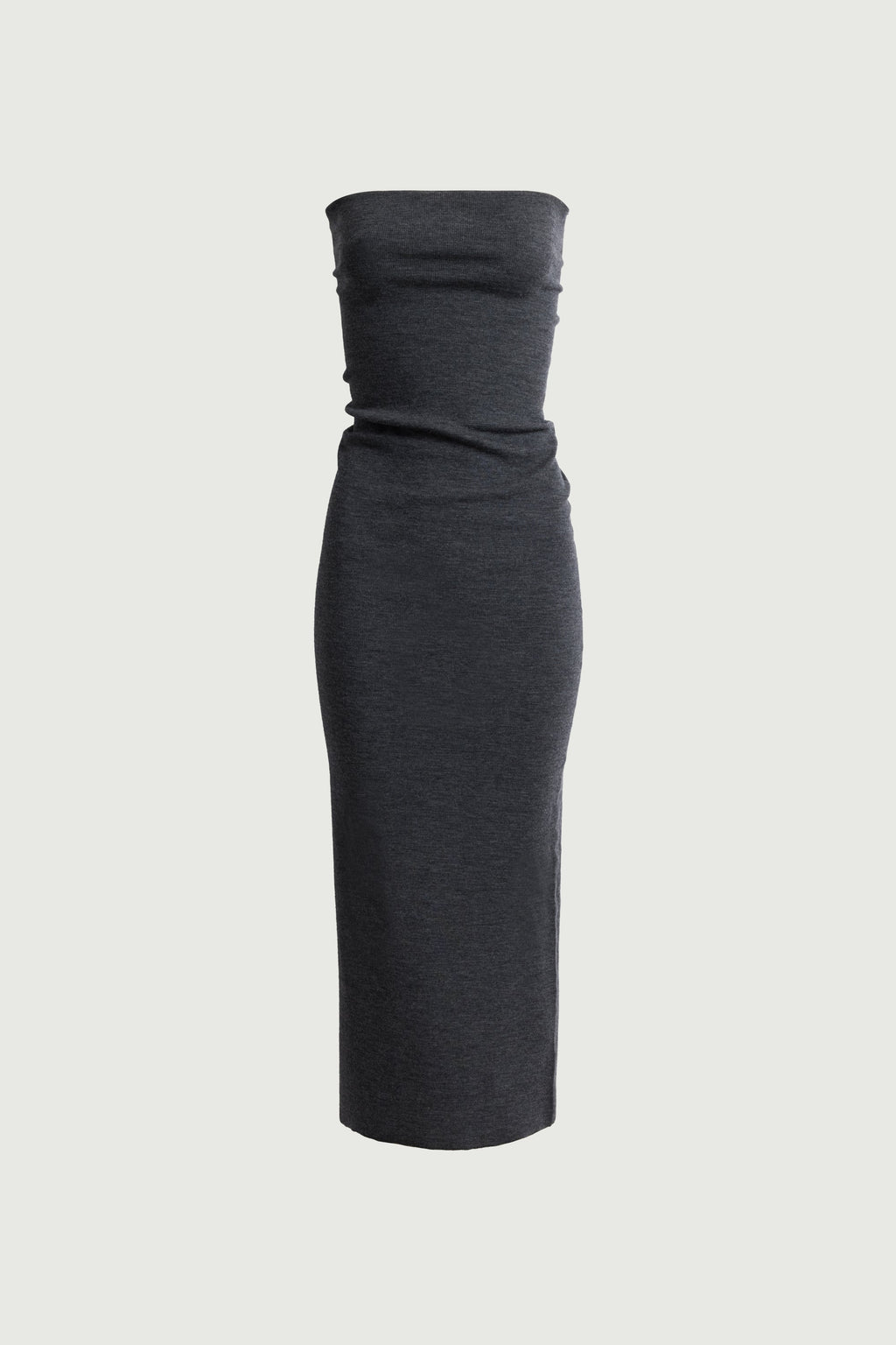 Robe tube en laine côtelée